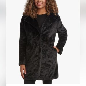NWT Women's Black Faux Fur Jacket